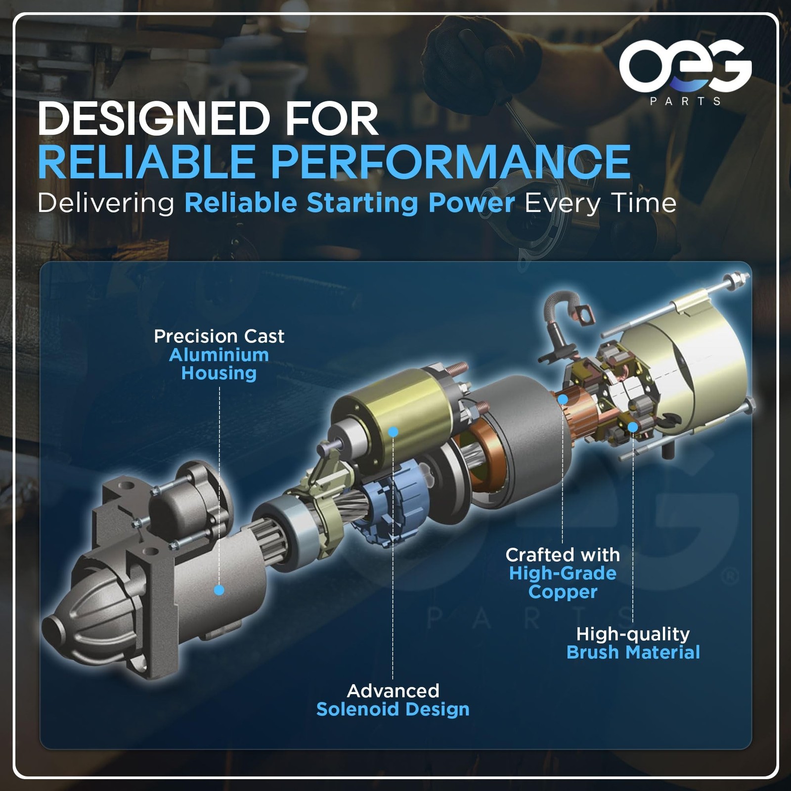 OEG Parts New Starter Compatible with Honda Odyssey 3.5L V6 2007-2010 07 08 0...