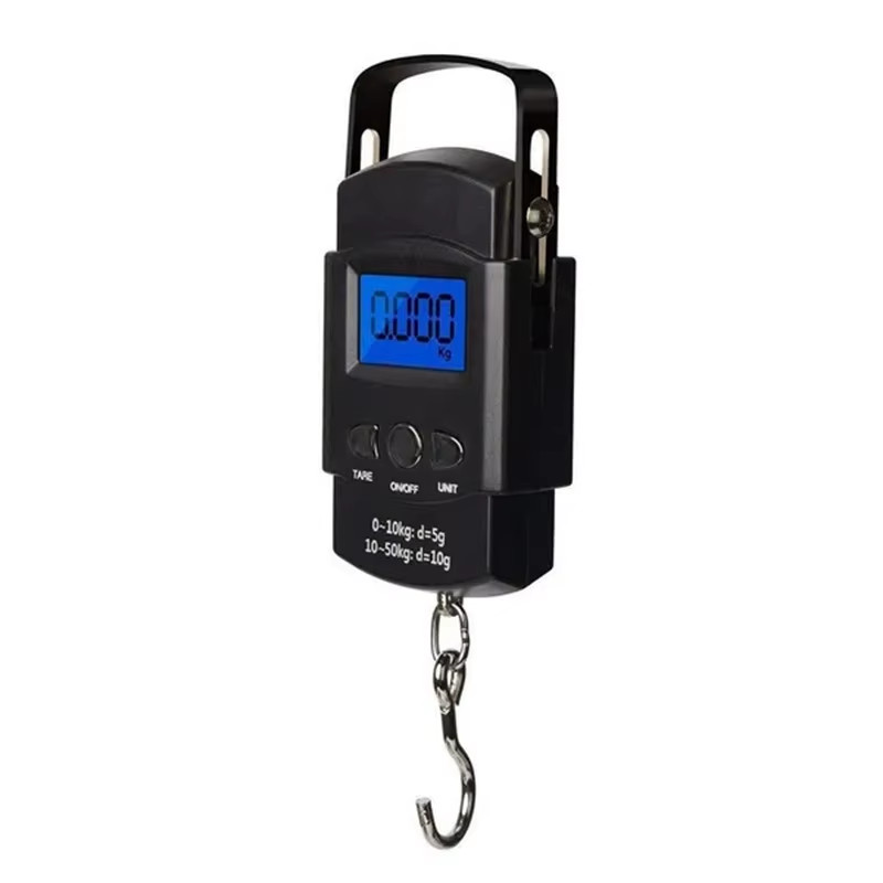 Digital Hanging Scale 50Kg Backlit LCD with Tape Measure Portable Hook Scale for