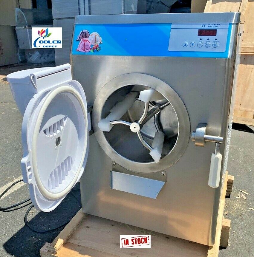 NEW Gelato Machines Batch Freezer Gelato Ice Cream Dipping Cabinet Freezer NSF