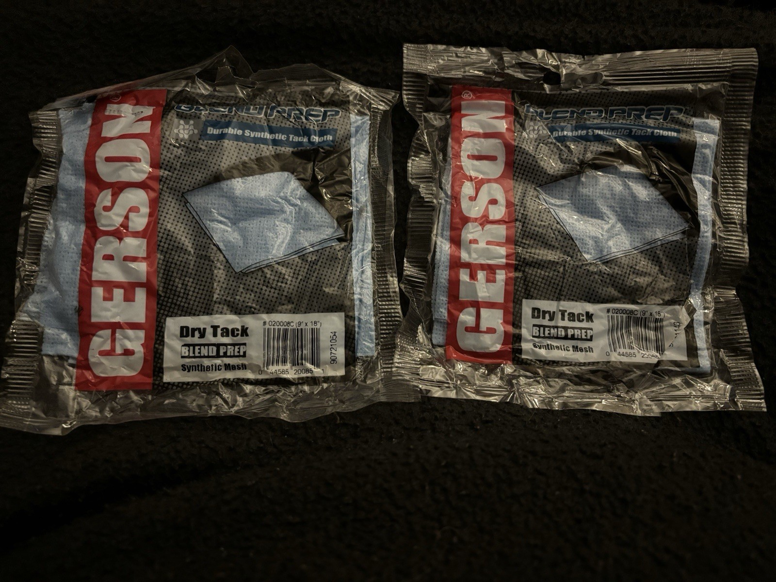 Lot of 2 Gerson 020008C Blue Blend Prep Tack Cloths 9″ x 18″