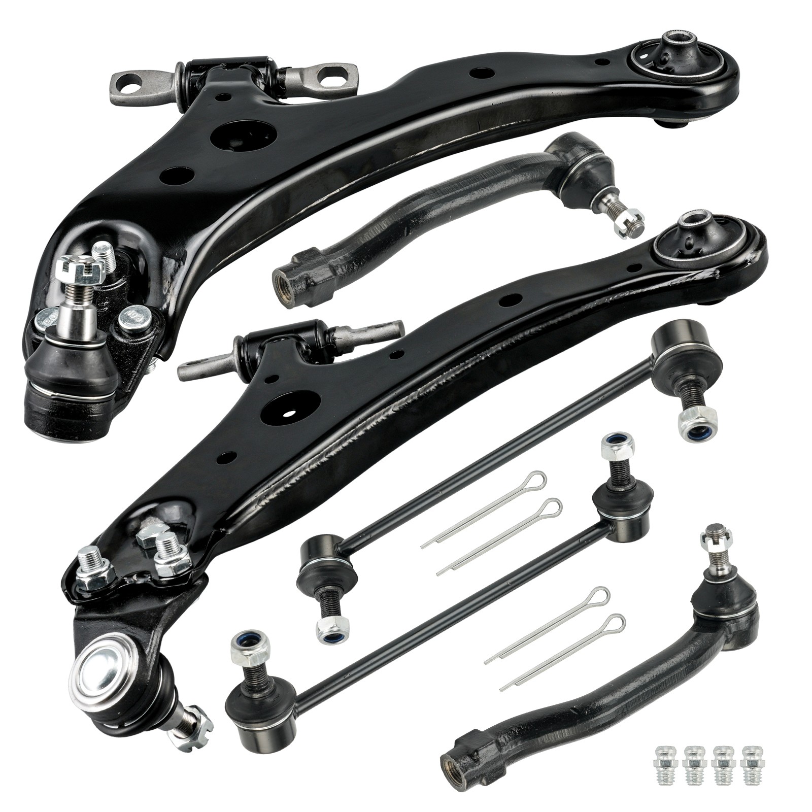 6pc Front Sway Bar Outer Tie Rods Ball Joints for 2013-2017 Toyota Camry Avalon