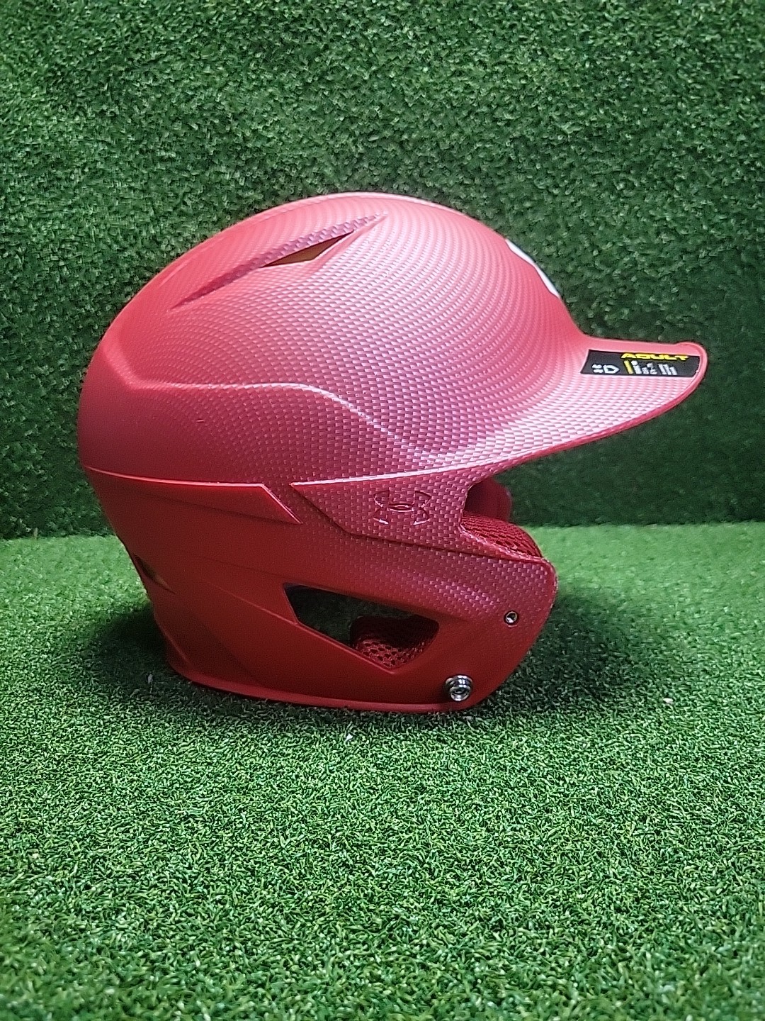 UA Converge Shadow Senior Batting Helmet Matte Red Adult Baseball Softball