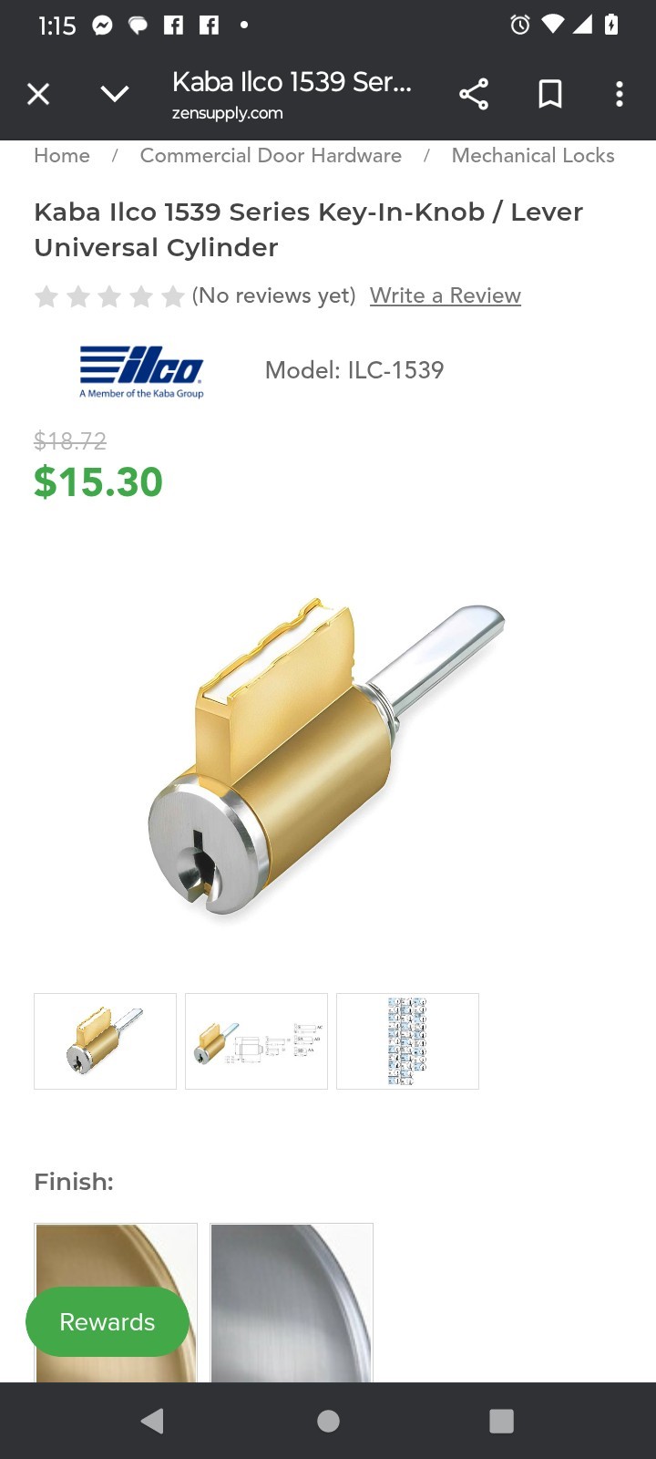 1Pc LSDA 5 Pin Key In Knob Cylinder Solid Brass (LS-K300LSAX26D KD universal use