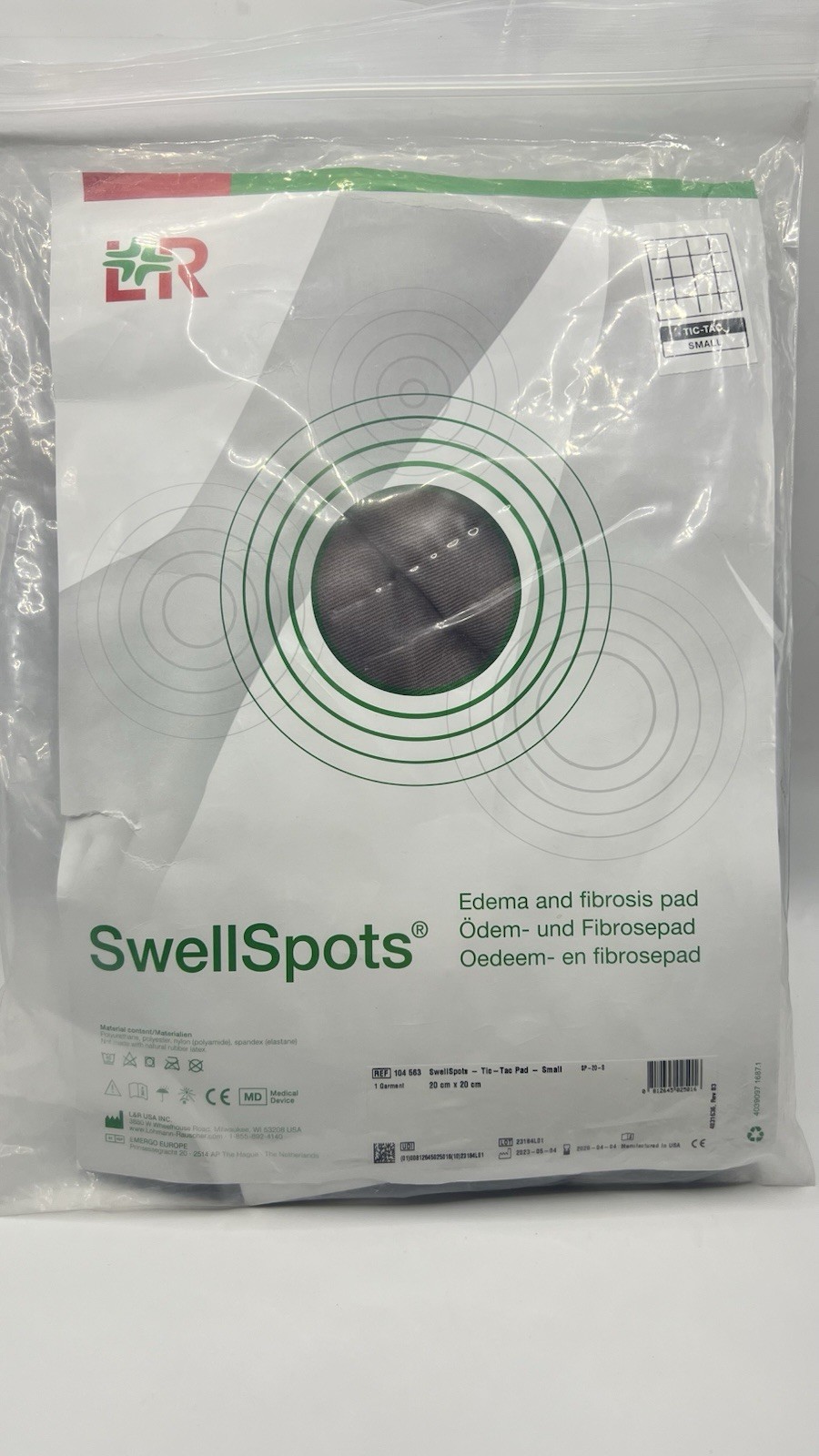 L&R SwellSpot® Pad, Tic-Tac Edema and Fibrosis Pad - 20cm X 20cm Square - New