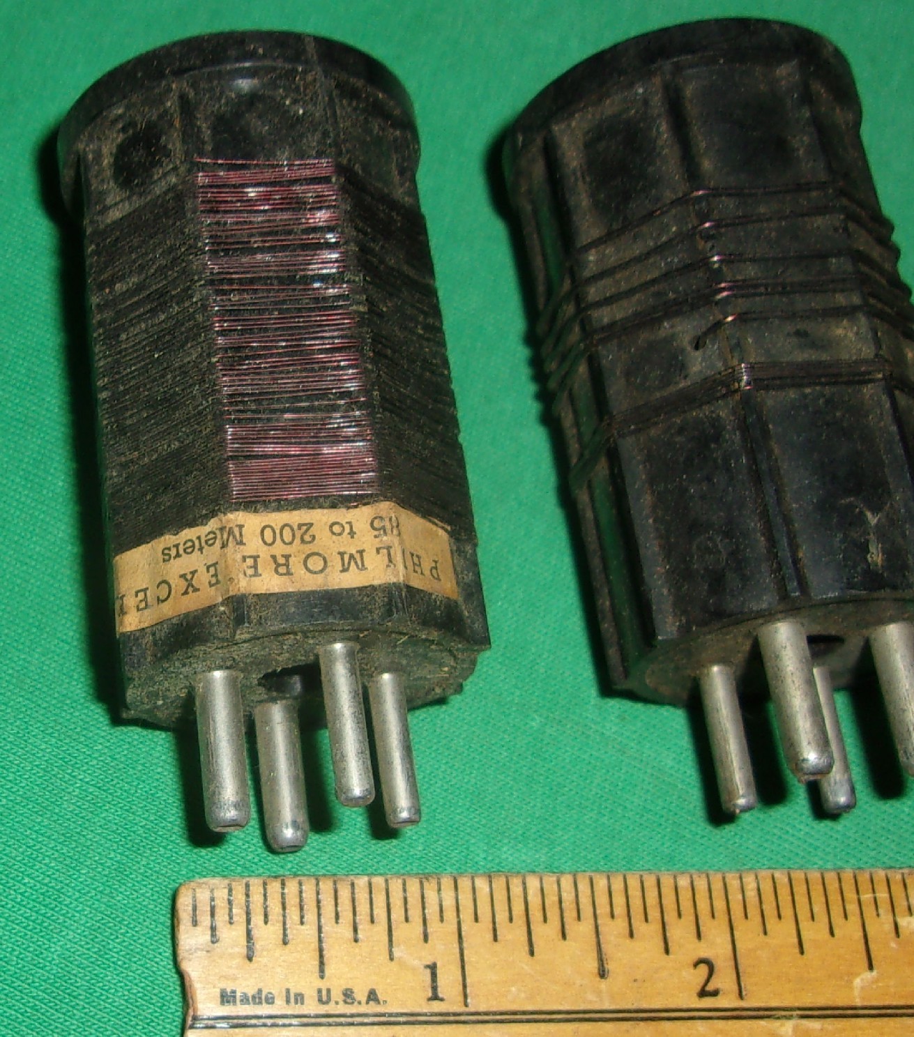 Philmore EXCEL 4-Pin Bakelite Radio Coils (1930's) Good Cond.