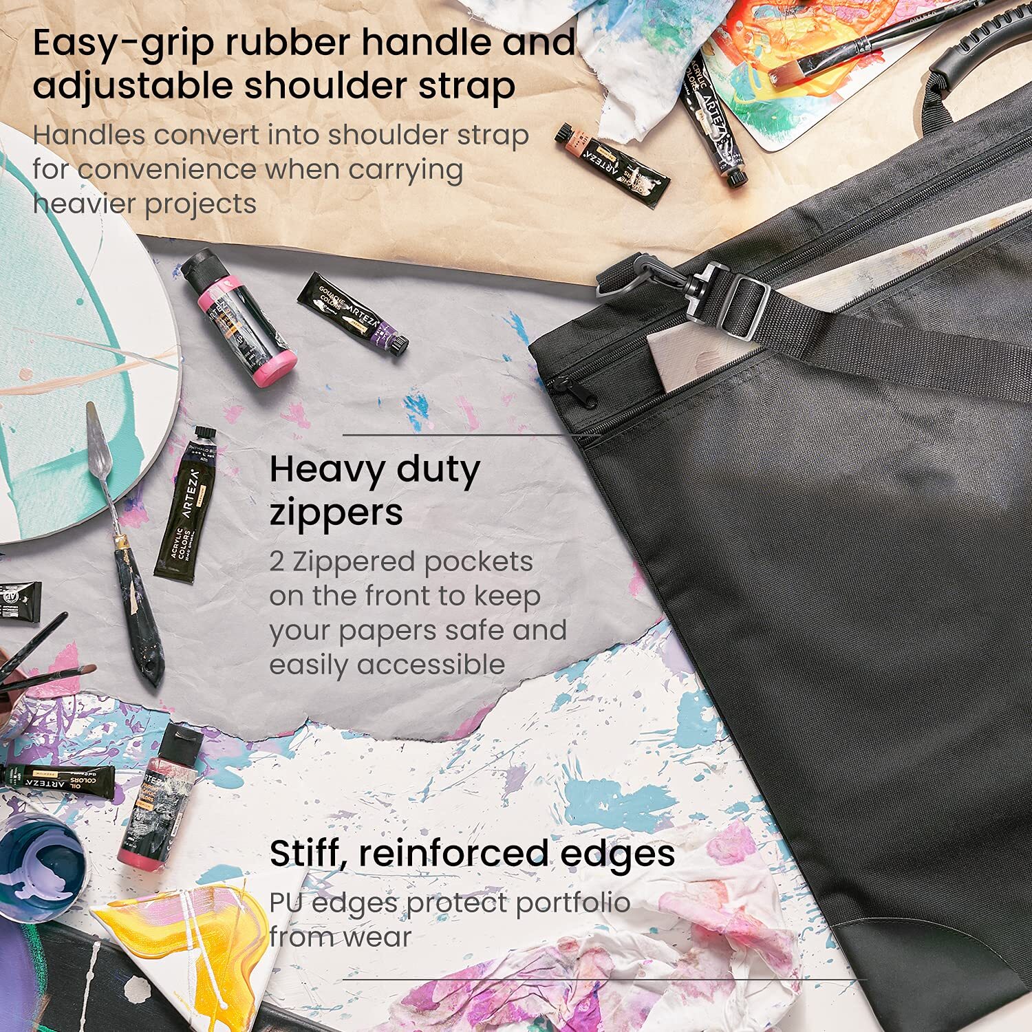 Arteza Soft Portfolio | Black | 24 x 36