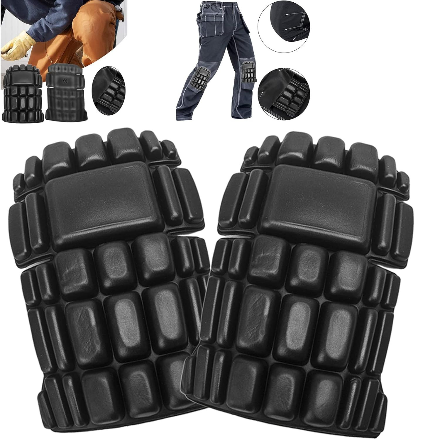 Professional Knee Pads,1 Pairs Knee Pad Inserts for Work Pants,Cargo Pants Knee