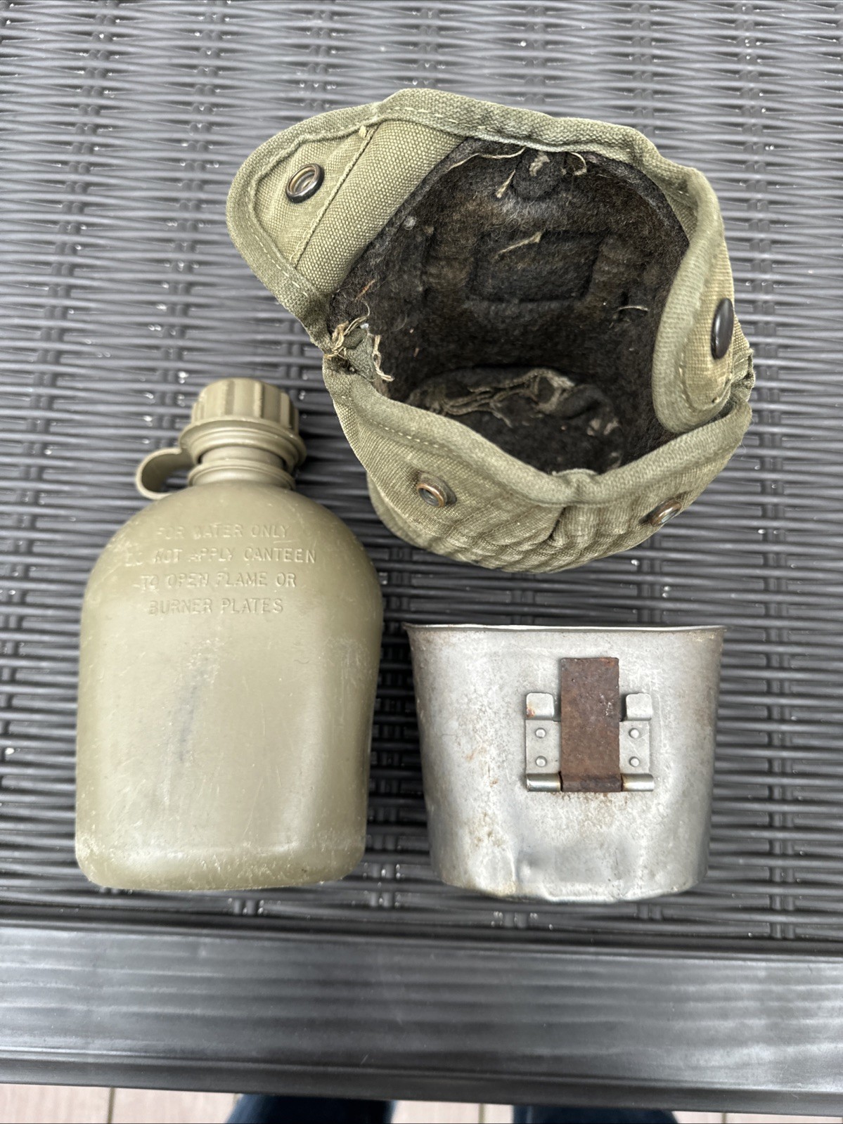 Vietnam War Ammo M-56 Canteen Set Complete With Modified Cup