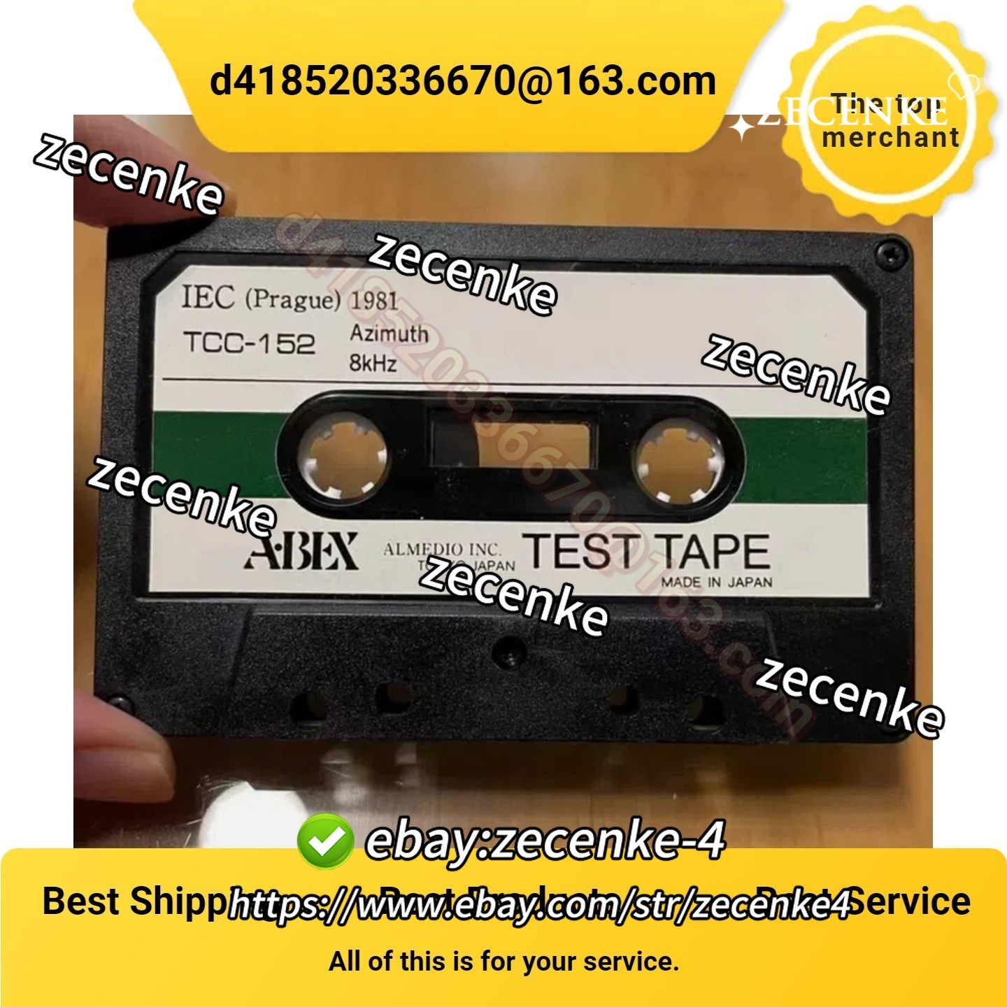 1PCS New ABEX Test Tape TCC-152 Azimuth 8kHz Fast shipping