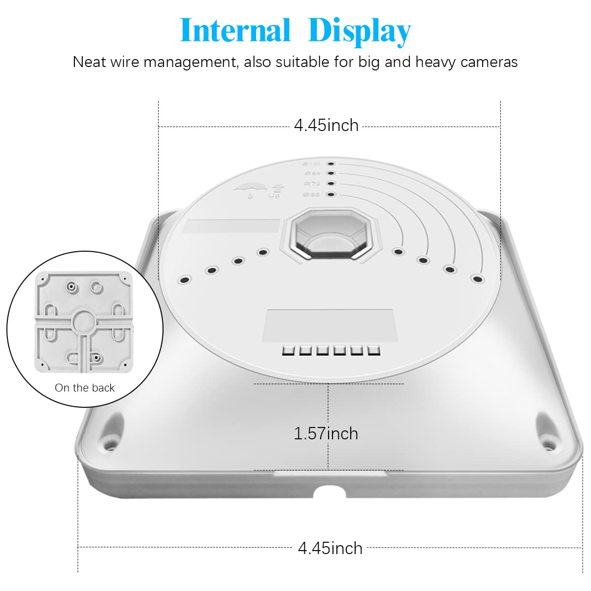 Universal CCTV Camera Junction Box Waterproof ABS Mount for Cable Management