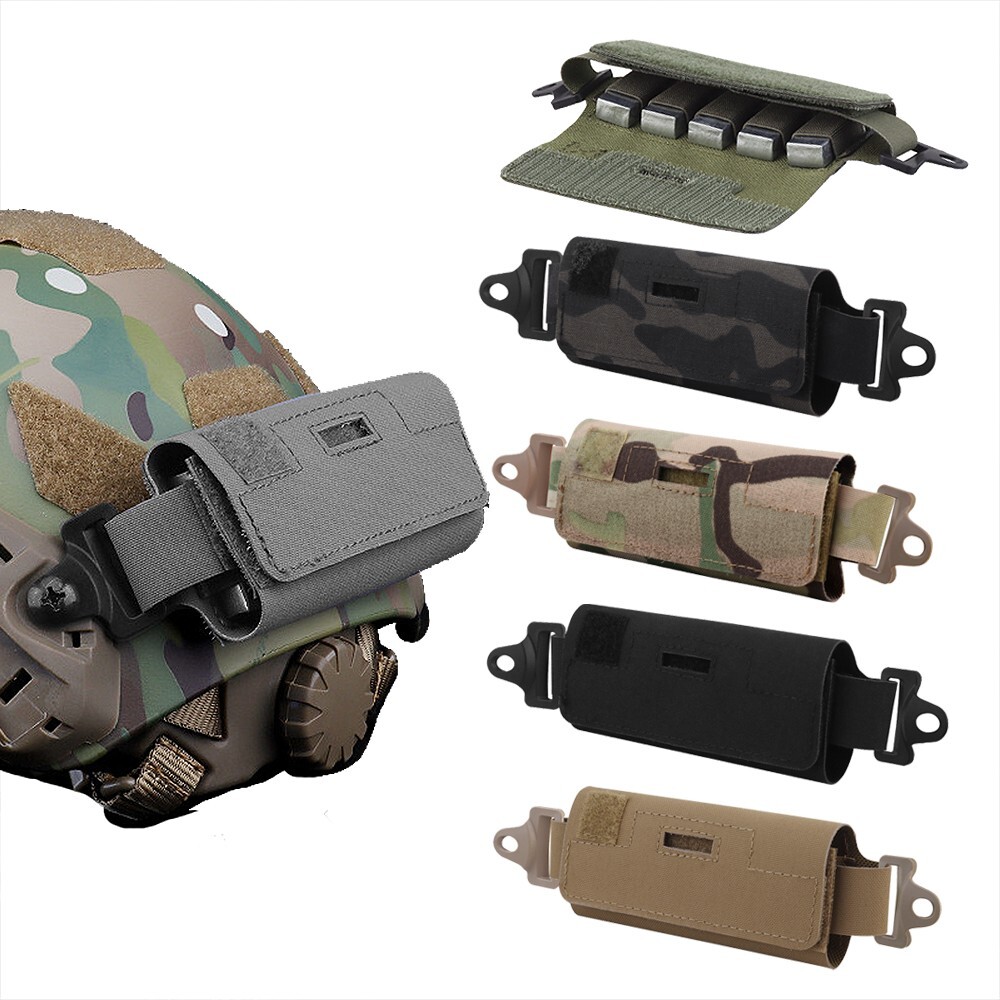 Tactical Helmet Counterbalance Weight Bag NVG Pouch with 5 Heavy Blocks