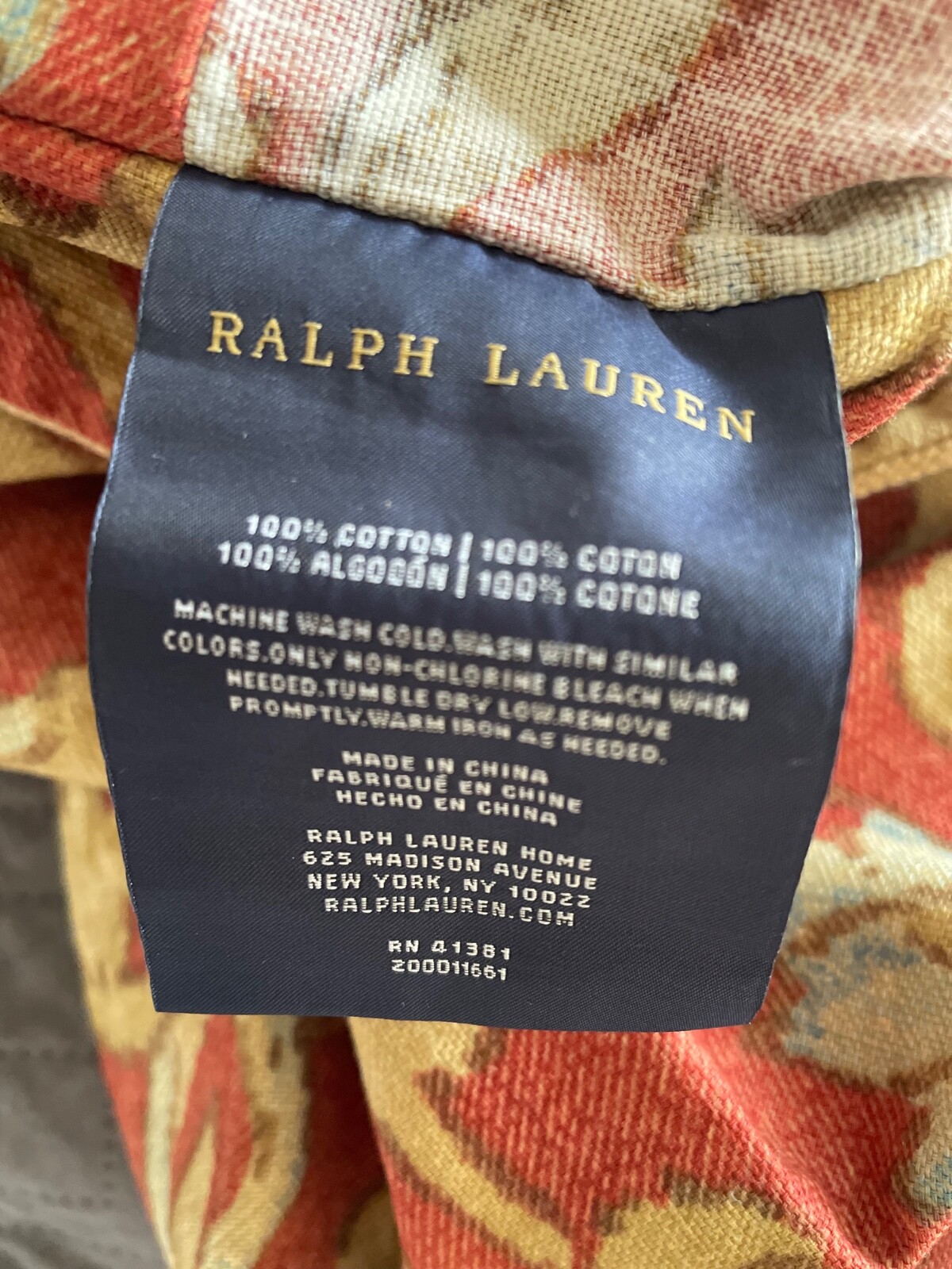 RALPH LAUREN PAIR OF 2 RED ISLA MENORCA STANDARD PILLOW SHAMS EXCELLENT COND