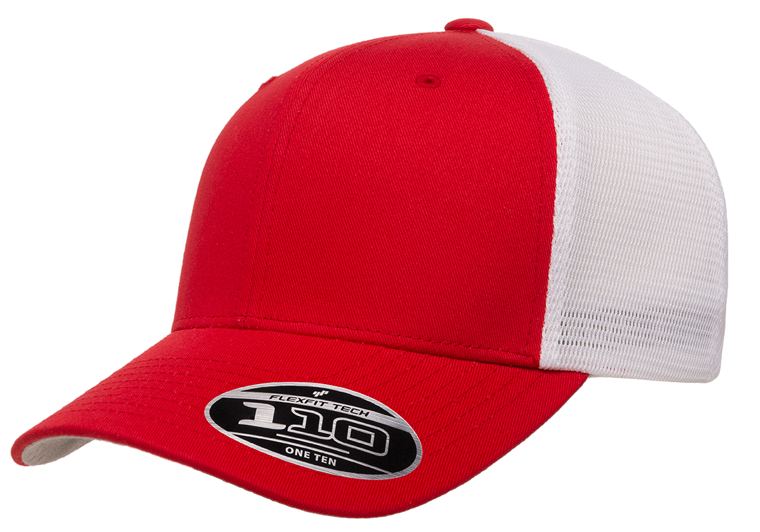 Flexfit Trucker Hat 110 6 Panel Adjustable OSFM Mesh Cap 2-Tone Flex Fit 110M/MT