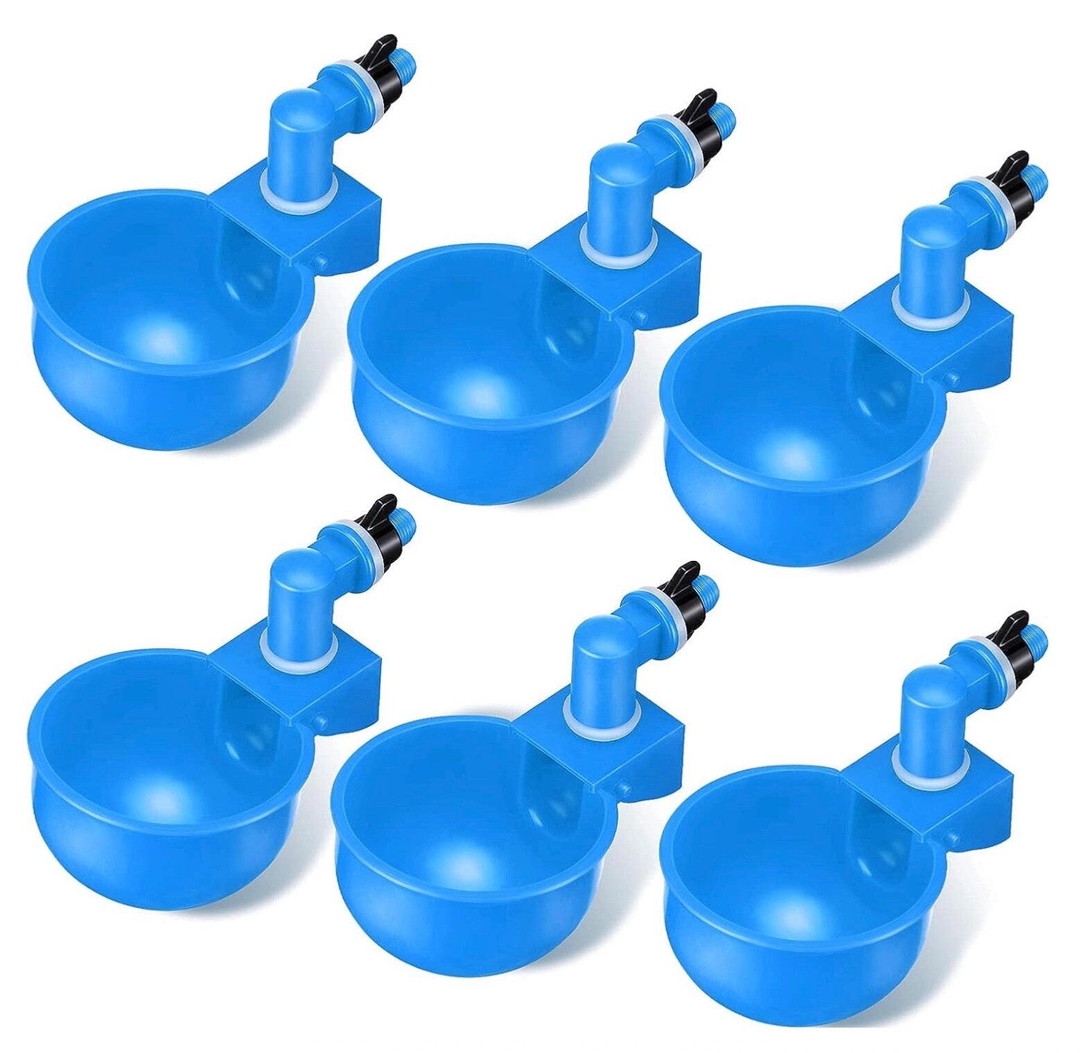 6 PCS Automatic Water Cups Poultry Drinker Waterer Chicken Duck Quail Drinking