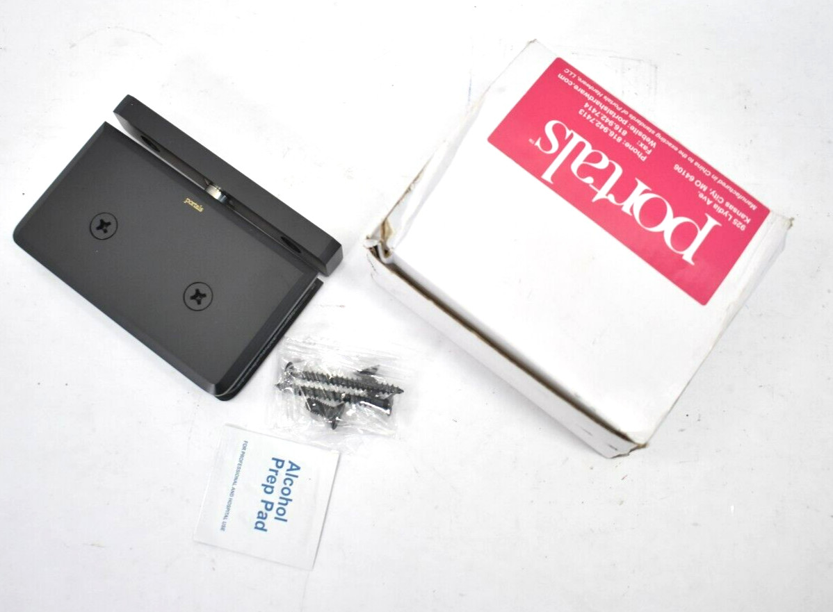 Portals Oceana Heavy Duty Pivot Hinge Matte Black Finish Self Close OCN80191.622