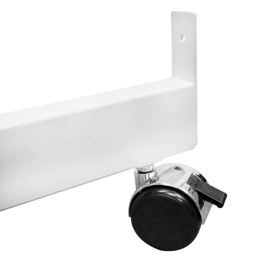 4 Way Rolling Pinwheel Dolly Base for Gridwall Panels White 37" x 37"