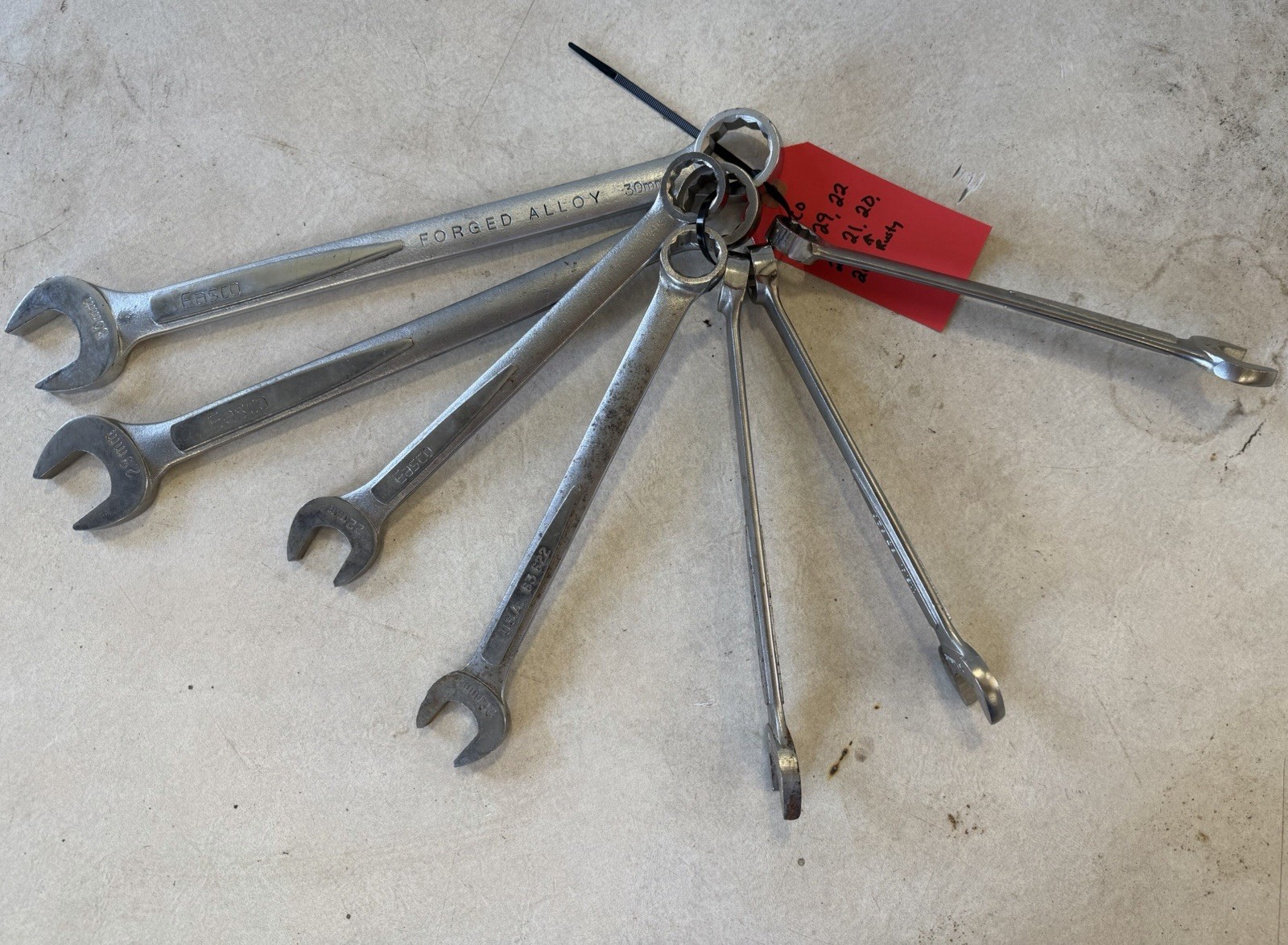 Easco USA 7pc Metric Wrench Set (See Description For Exact Sizes)