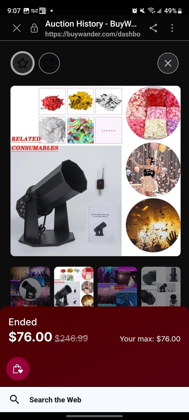 NEW Professional Electric Confetti Launcher Machine with Wireless Remote