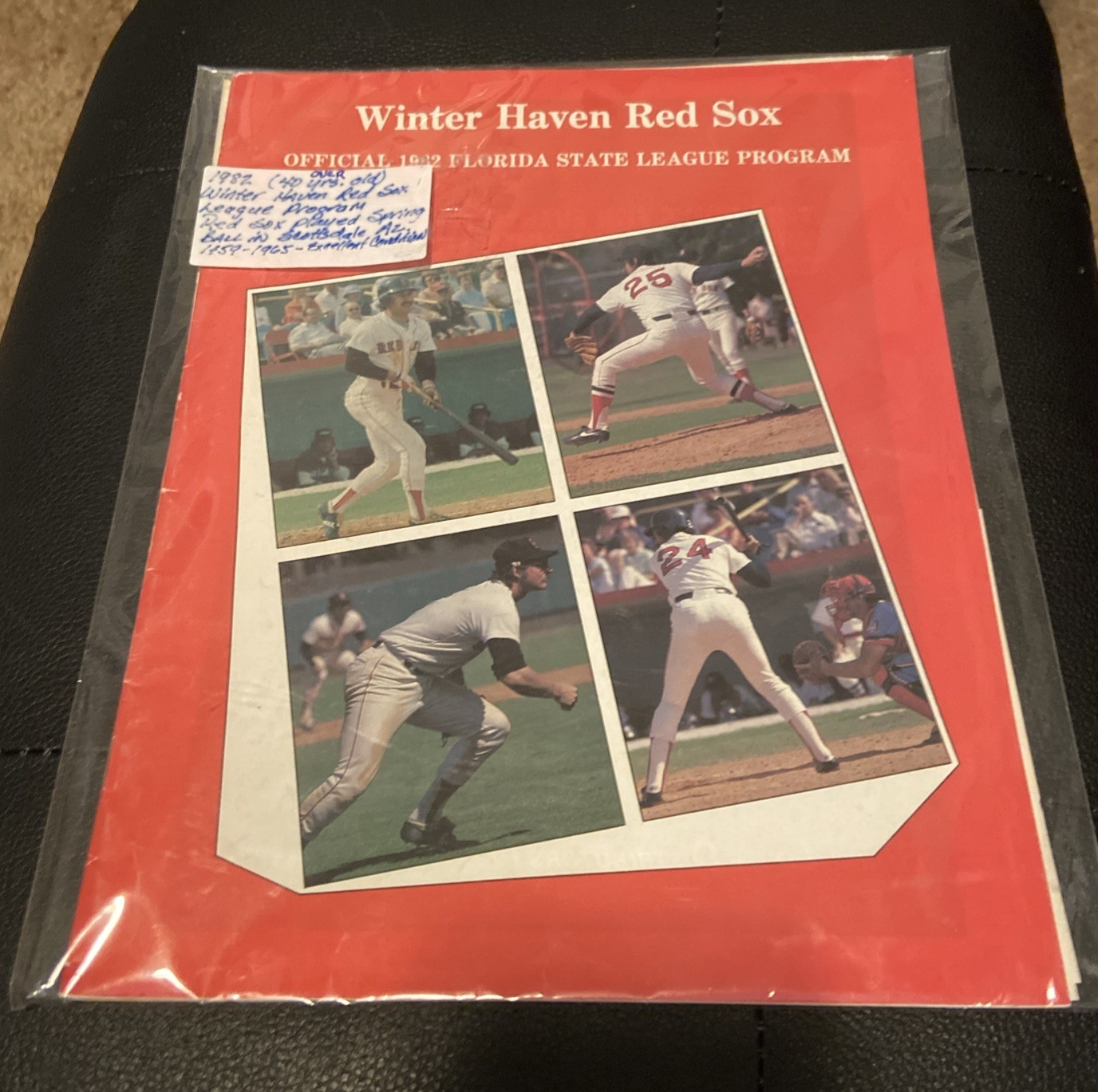WINTER HAVEN BOSTON RED SOX OFFICIAL 1982 BASEBALL PROGRAM w/ Roster & Schedule