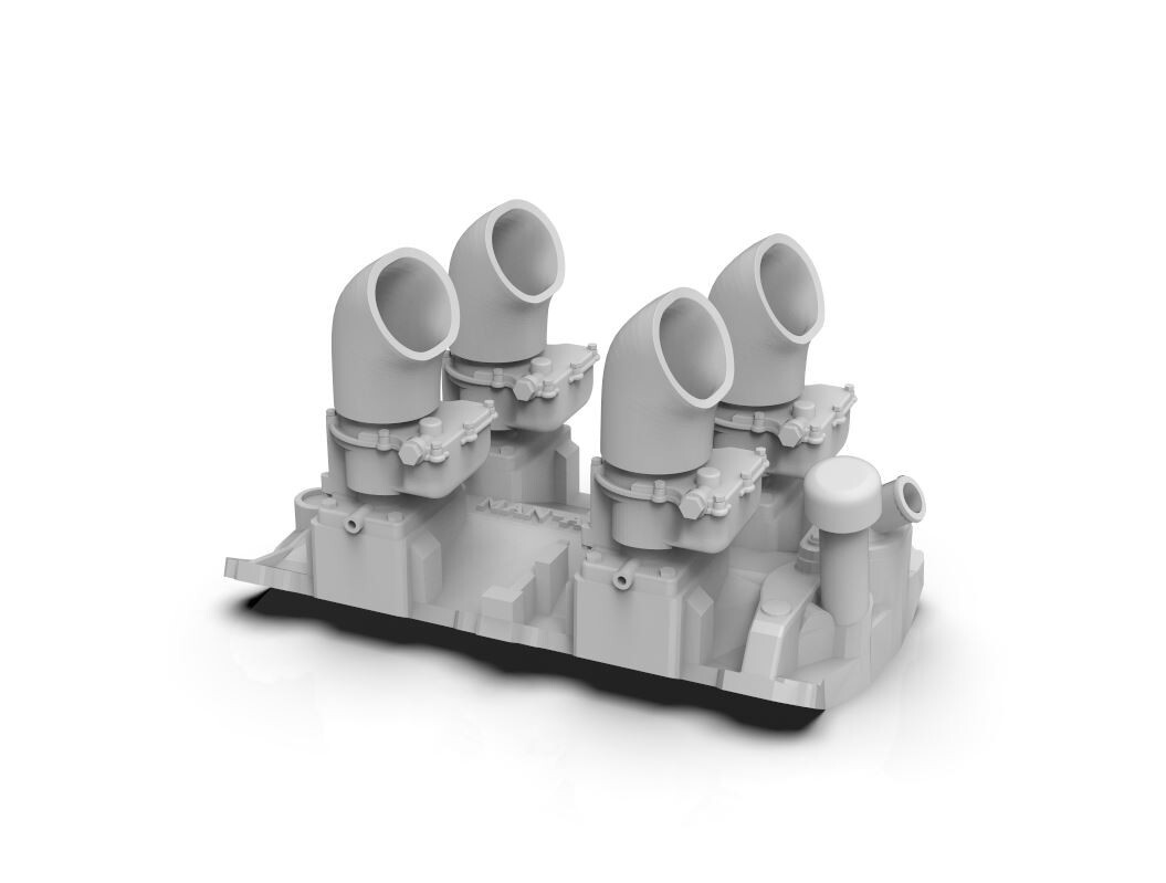 1:25 MANAFRE Intake/Rochester 2 jet Carburetors/ Frog mouth scoops.  3d Printed