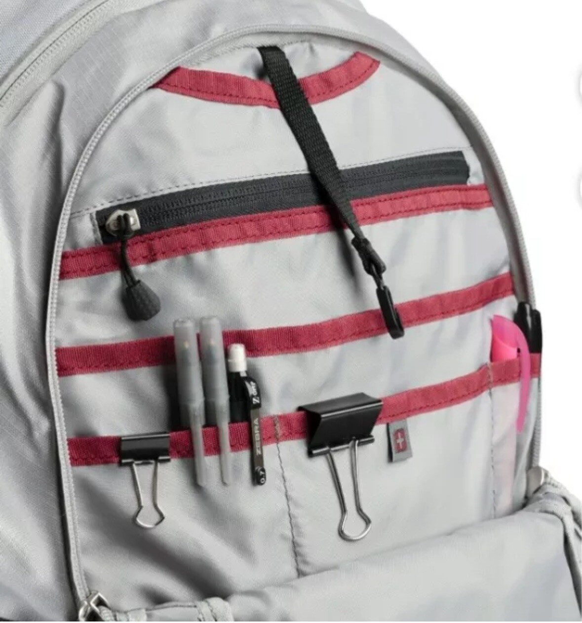 Swiss Tech Unixes 20 Liters Compressor Backpack For School Or Work Grey New