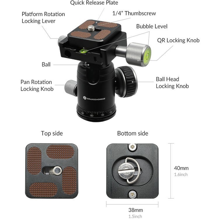 Tripod50 Premium Mini Tripod with Pan Bar