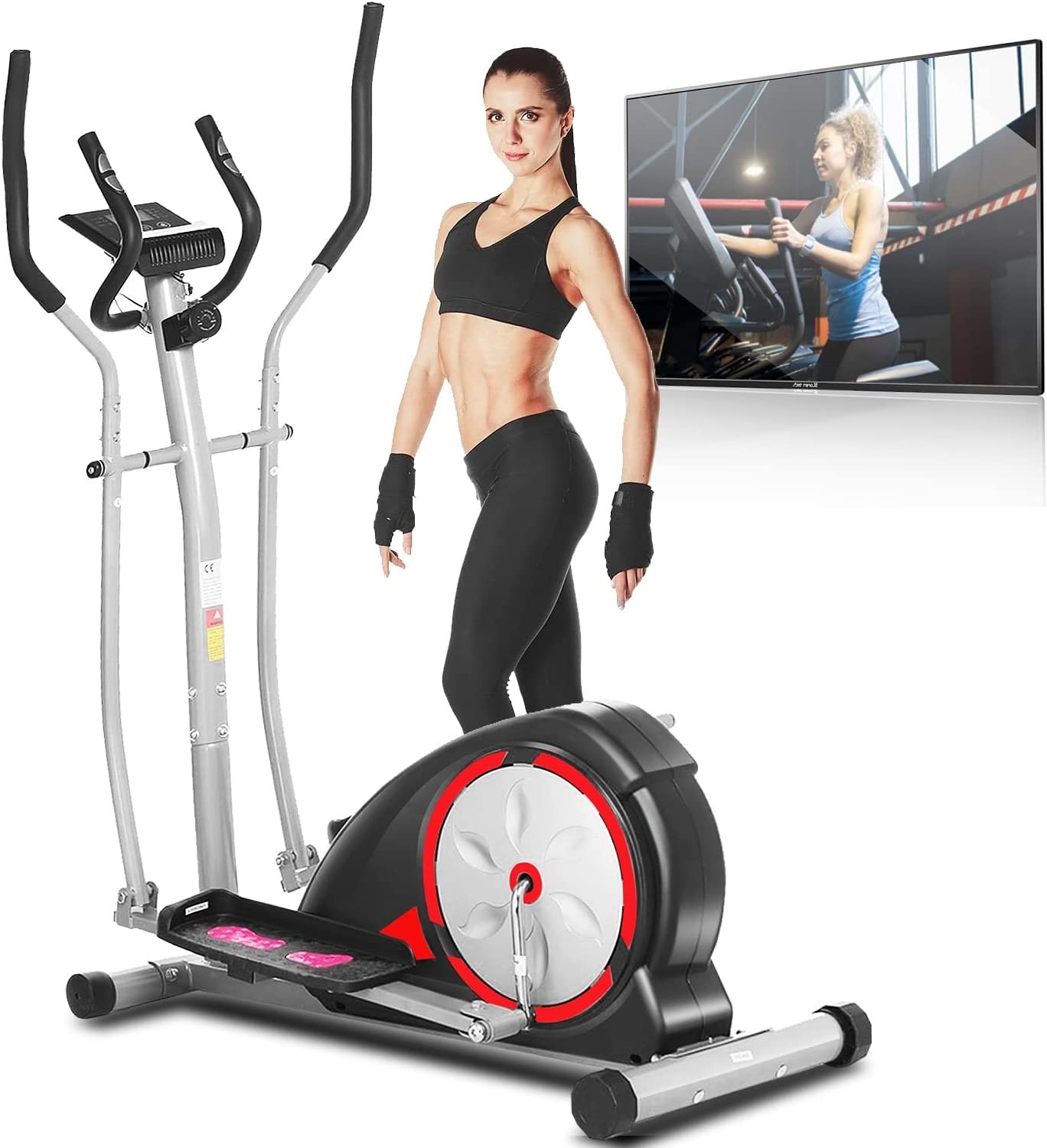 Indoor Elliptical Exercise Machine Fitness Workout Cardio Cross Trainer Machine