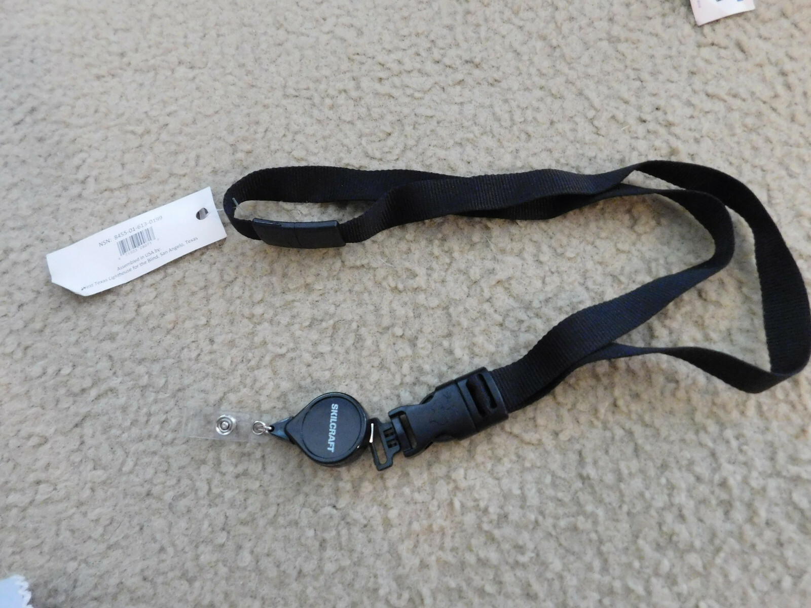 SKILCRAFT ID REEL DELUXE STRAP NECK LANYARD NEW