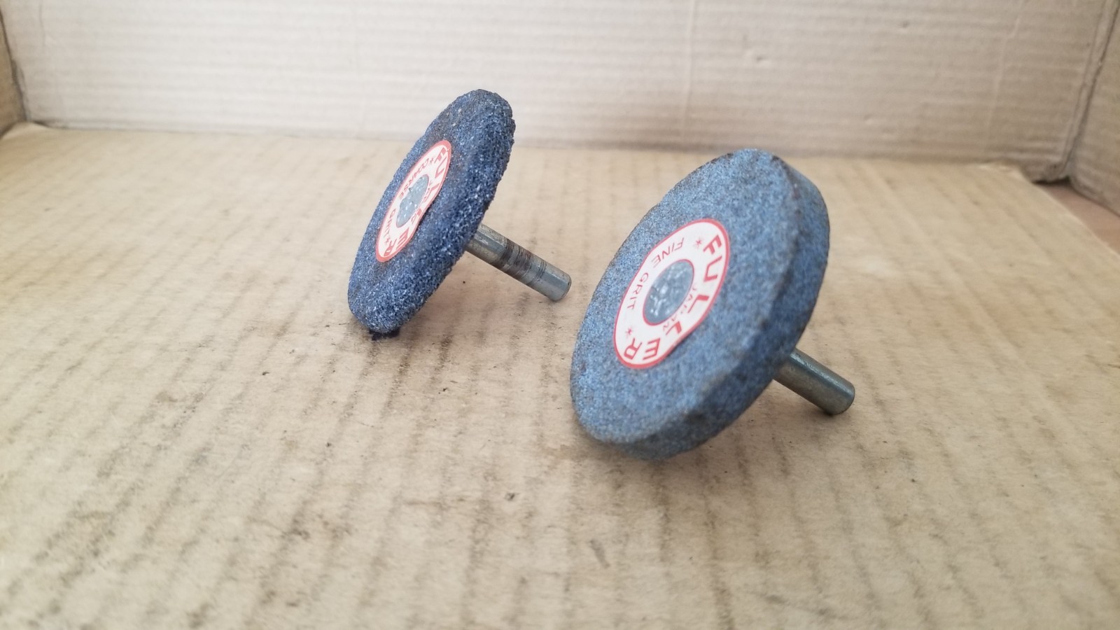 2pc Fuller Japan Grinding Wheel Drill attachment sharpening stone , VGC