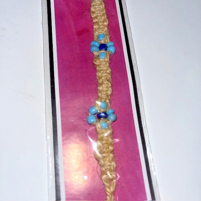 Handmade Hemp and Bead Bracelet