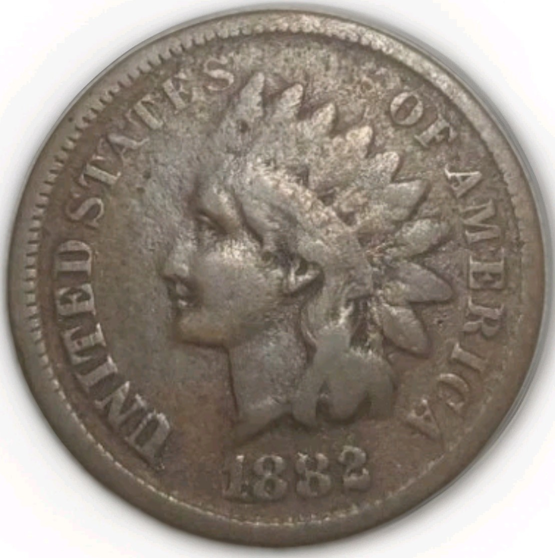 1882 Indian Head Bronze Cent Very Good+ Medium Brown Free Post Tracking