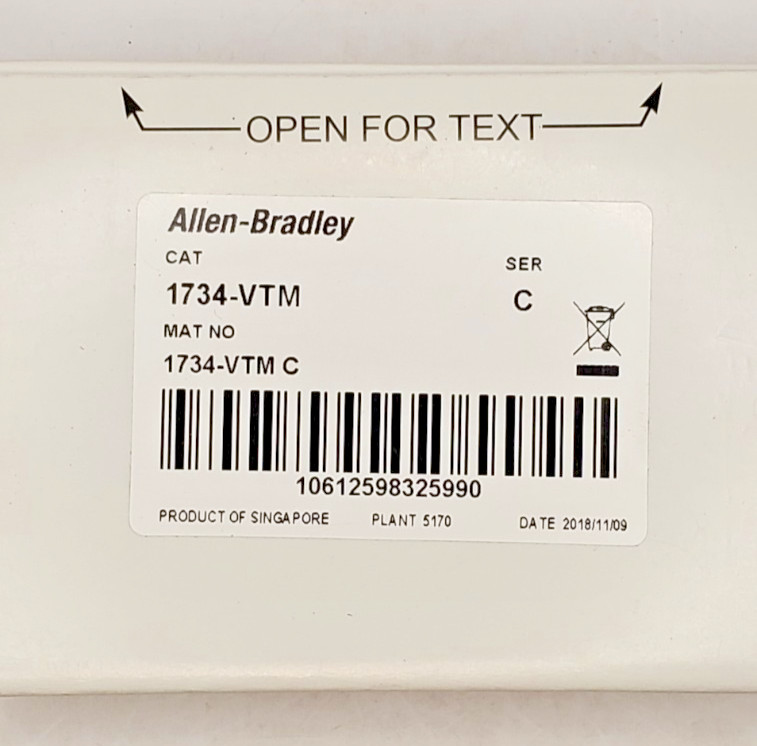 NEW 1734-VTM ALLEN BRADLEY VOLTAGE TERMINAL MODULE