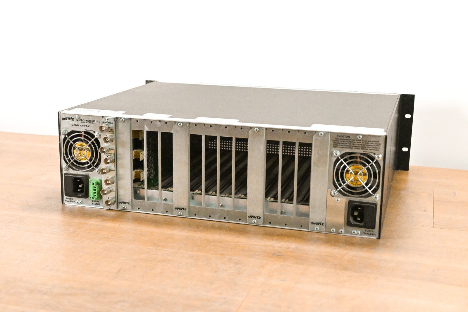 Evertz 7700FR-C MultiFrame Chassis with Cards CG01V8X