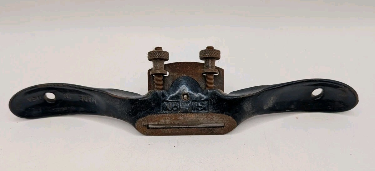 Stanley No. 151 Spokeshave, Adjustable, Sweetheart Logo, Curved Handle USA As Is