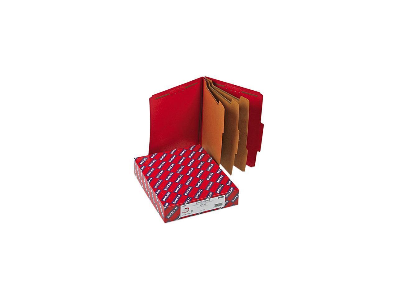 Smead 14095 3" Expansion Folders with 2/5 Cut Tab, Letter, Eight-Section, Bright