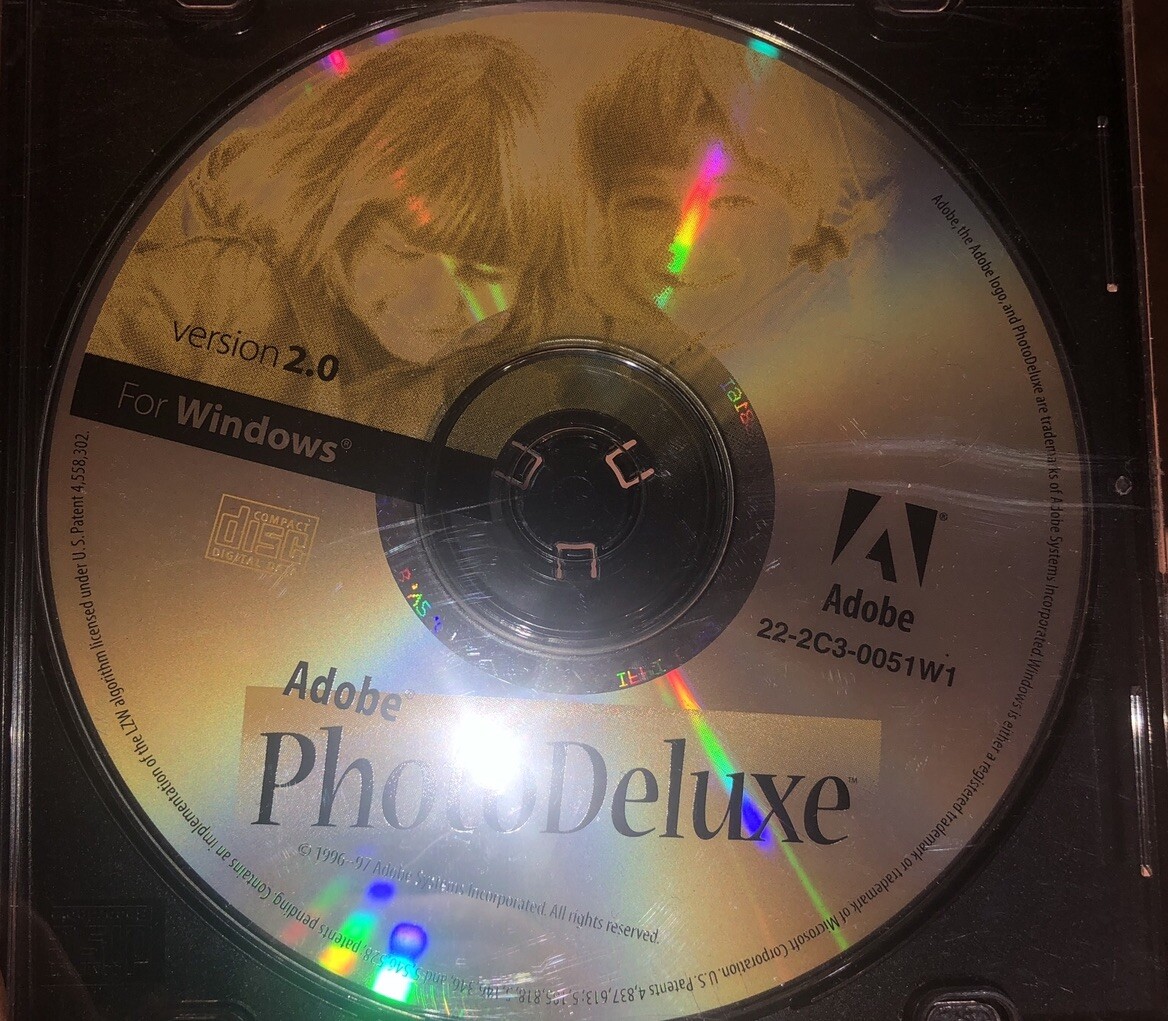 Adobe Photo Deluxe version 2.0 ITA original - Vintage Disc Only W/M