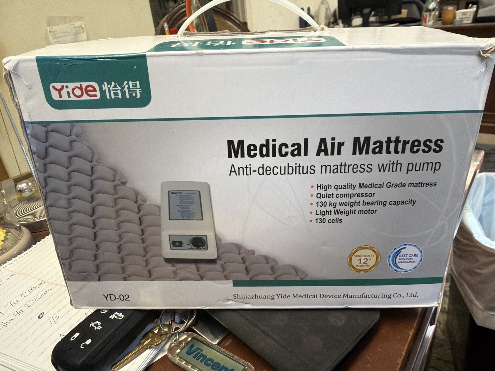 NEW YIDE YD-02 MEDICAL ANTI-DECUBITIS AIR MATRESS W/ PUMP *FREE SHIPPING*