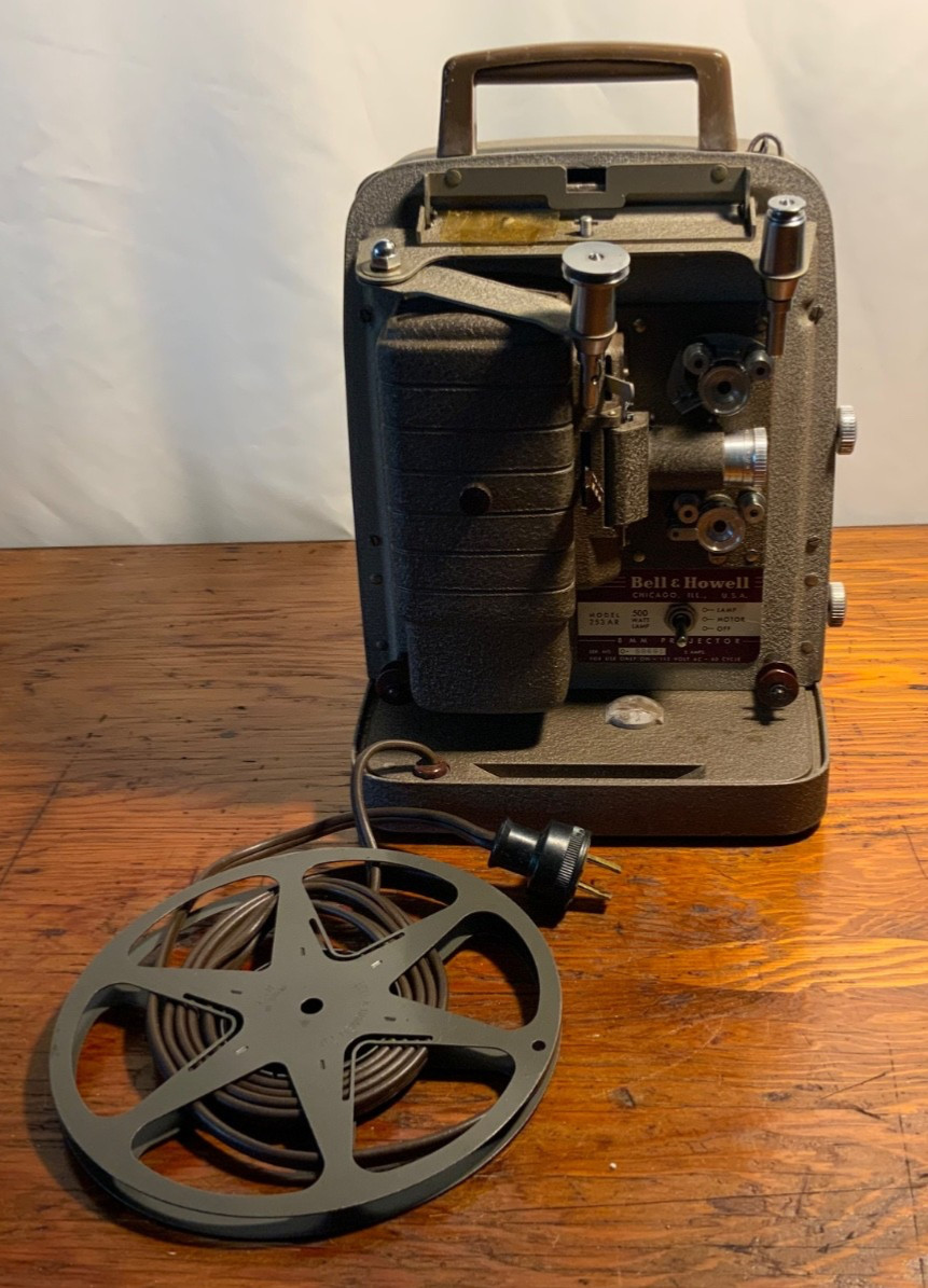 Vintage Bell & Howell Auto Load 8mm Film Movie Projector Model 253-AR  Working