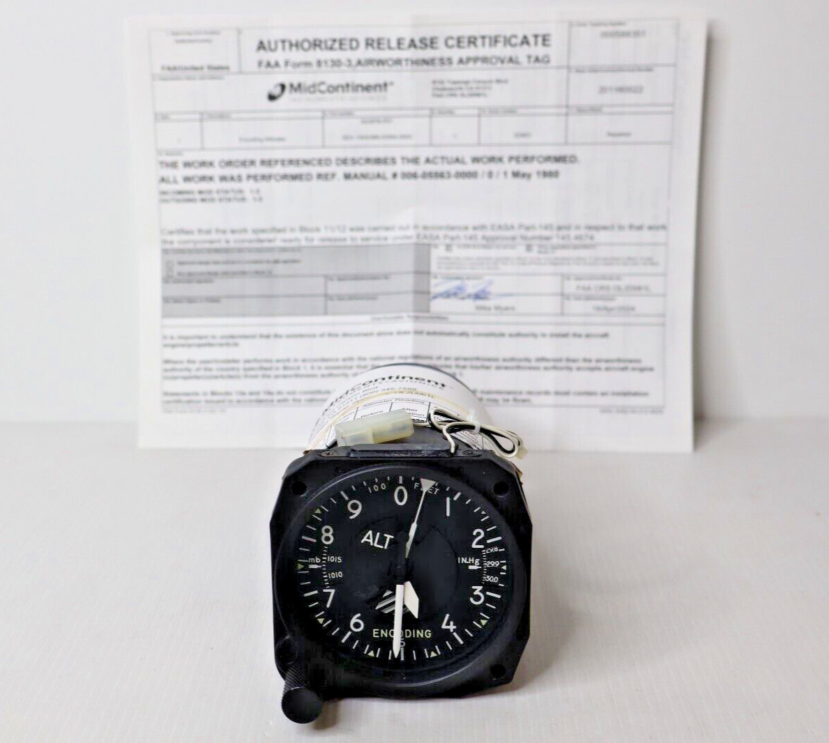 Bendix King KEA 130A Encoding Altimeter 066-03064-0005 Repaired FAA 8130-3 Form