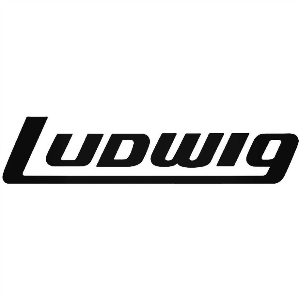 NEW Genuine Ludwig 2.75" x 13" Bass Drum Vinyl Logo Sticker - BLACK, #P0414B