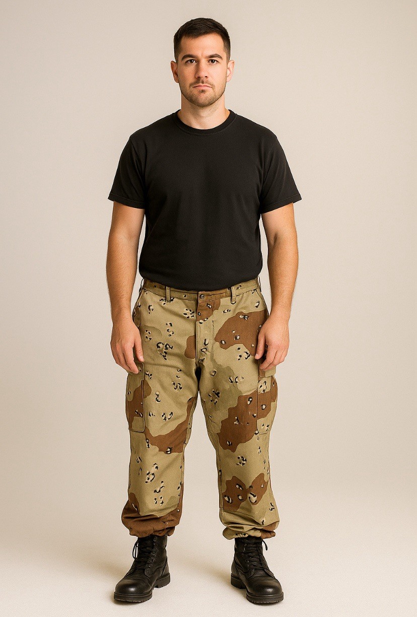 Wrangler Pants Mens Tag 39x26.5 Actual 42x29.5 Military Chocolate Chip Camo VTG