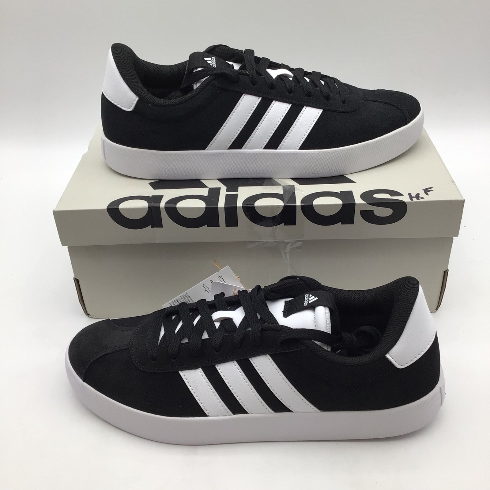 Adidas VL Court 3.0 Skateboarding Shoes Black White Men Size 9.5 ID6278 NEW