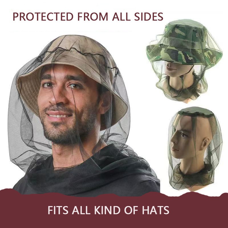 2 PCS of Mosquito Head Net Mesh Protective Cover