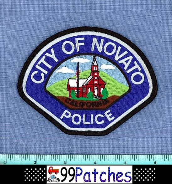 NOVATO CALIFORNIA Police Shoulder Patch CITY HALL POLICE STATION 4C