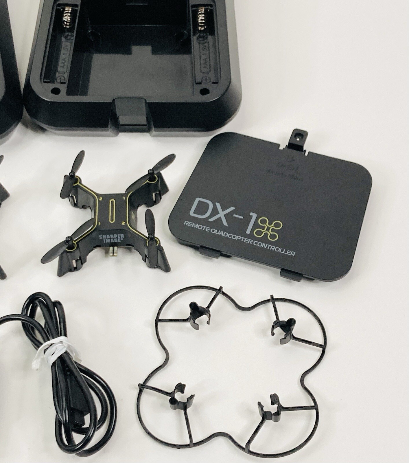 Sharper Image Auto Pilot DX-1 Micro Drone X2 Drones w/ Controllers Case Working
