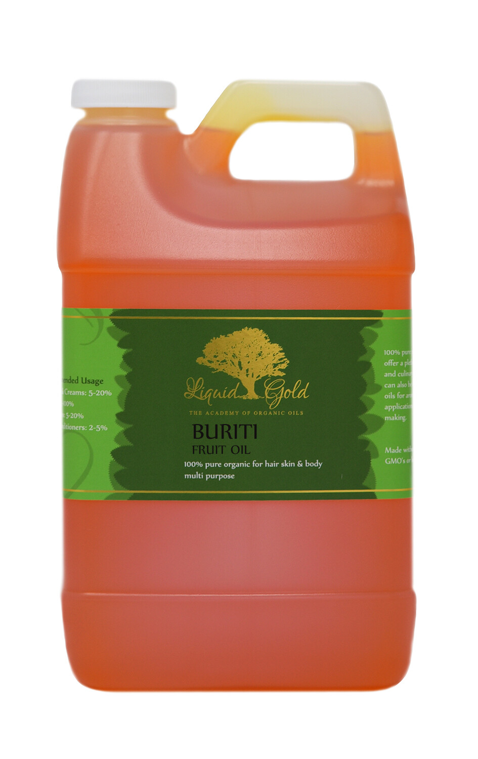 64 Oz Premium Liquid Gold Buriti Fruit Oil Pure & Organic Skin Hair Nails Health