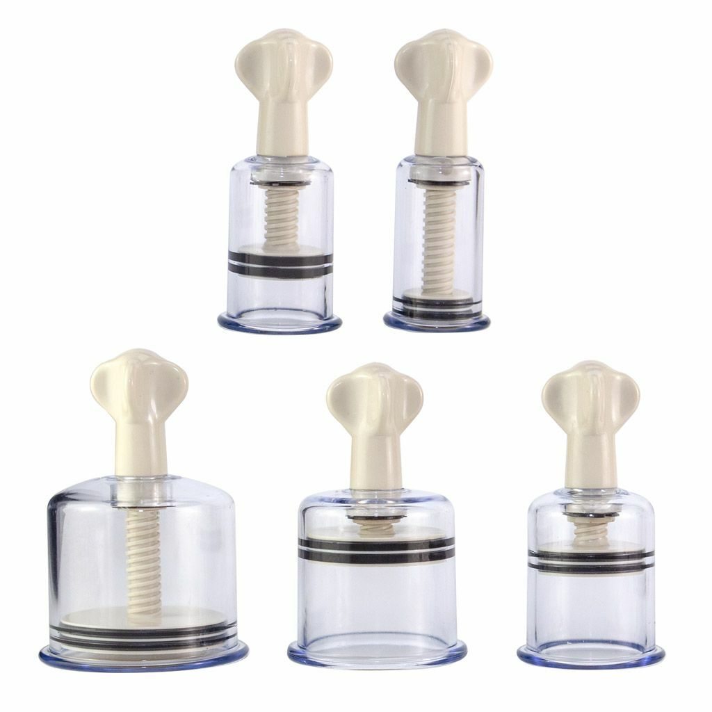 1-2PCS Vacuum Twist Rotary Cupping Set Nipple Sucker Enlargement NO-Pump Suction