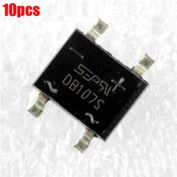 10Pcs Smd DB107 DB107S 1A 1000V Single Phase Diode Rectifier Bridge wi