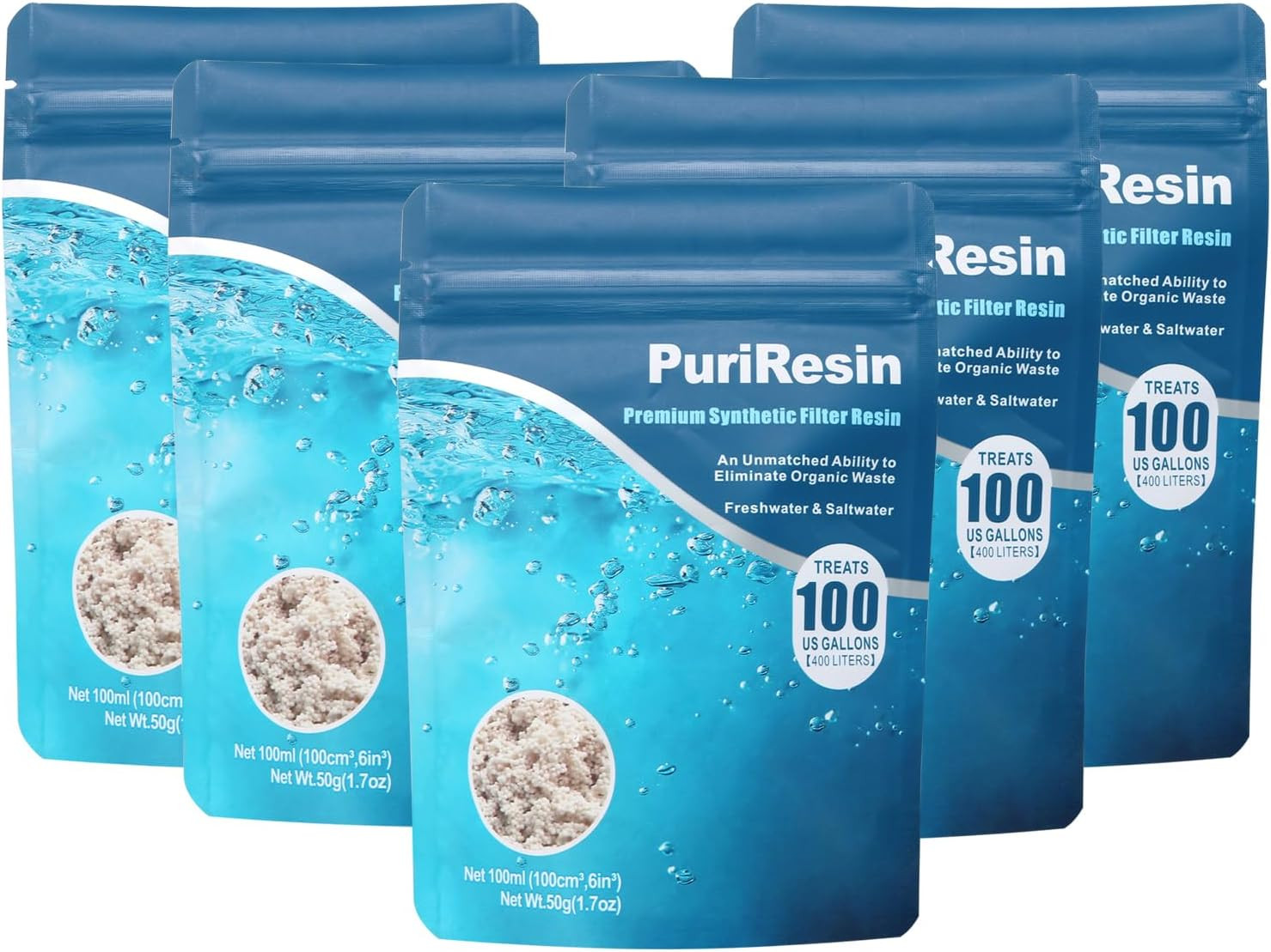 Puriresin Aquarium Filter Media, Organic Filtration Resin, for Freshwater and Sa