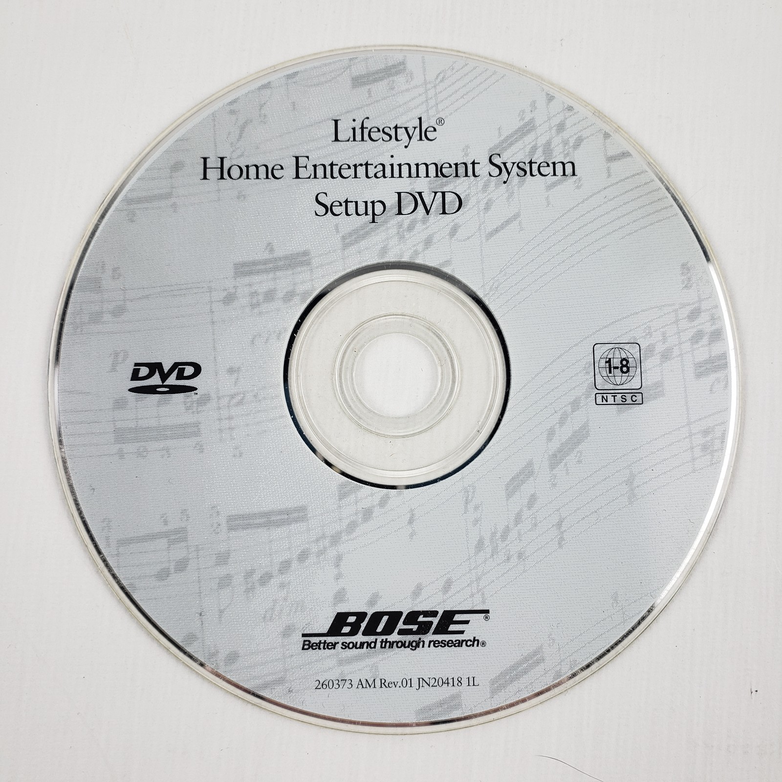 Bose Lifestyle Home Entertainment System Setup DVD 260373 AM Rev.01 JN20418 IL.